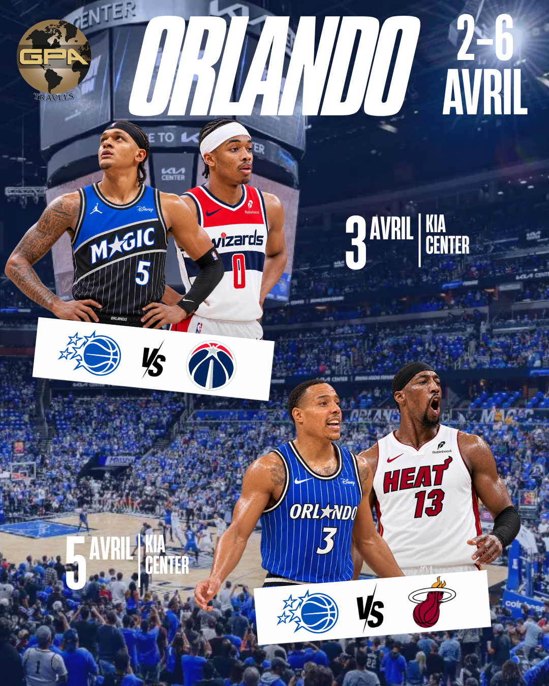 Séjour 100% NBA du 02/04 au 06/04 2027