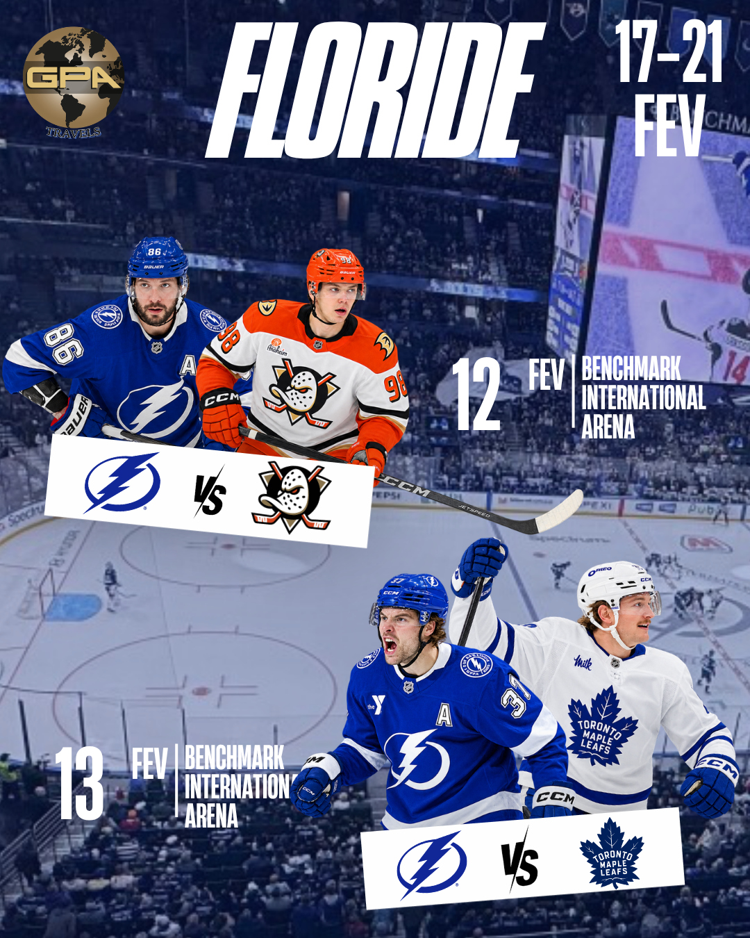 Séjour 100% NHL du 17/02 au 21/02 2027