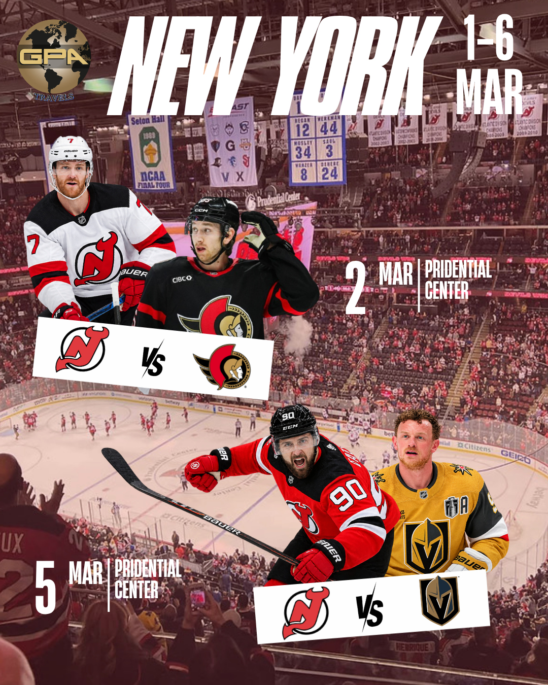 Séjour 100% NHL du 01/03 au 06/03 2027