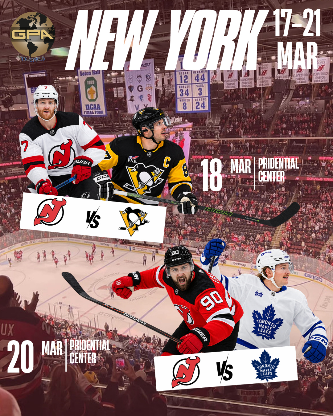 Séjour 100% NHL du 17/03 au 21/03 2027
